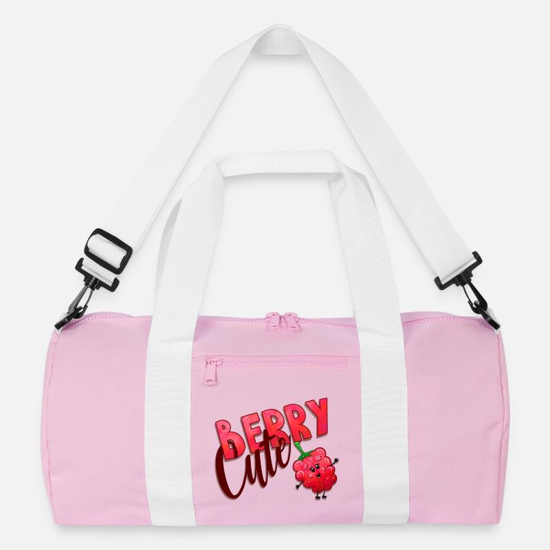 Berry Cute Raspberry Recycled Duffel Bag