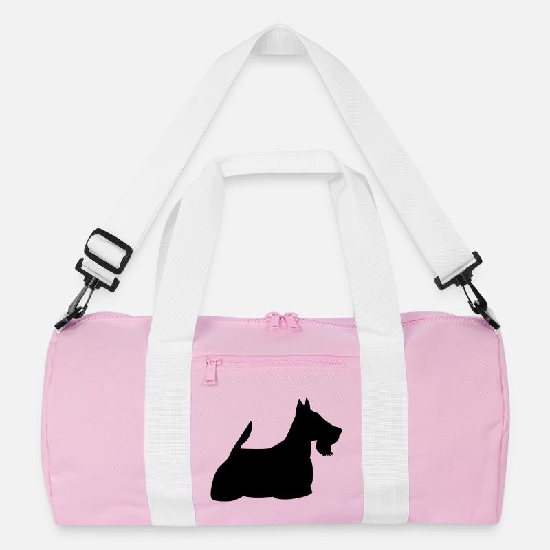 Schottischer Terrier - Recycelte Duffel Bag - Rosa/Weiß