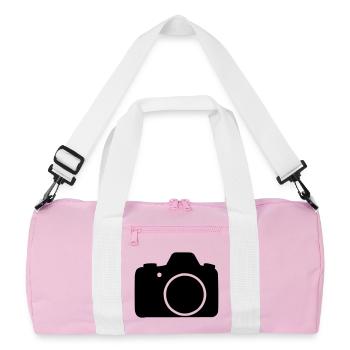 Camera - Recycled Duffel Bag - pink/white - Front