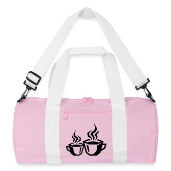 kaffee symbol coffee - Recycelte Duffel Bag - Rosa/Weiß - Vorne