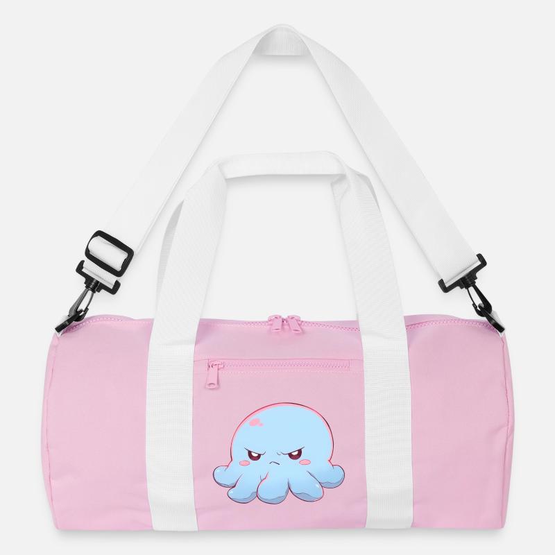 Blue grumpy octopus Recycelte Duffel Bag