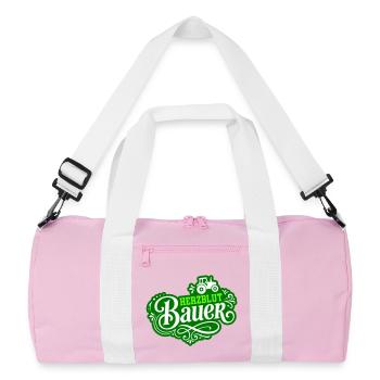 Herzblut Bauer Traktor - Recycelte Duffel Bag - Rosa/Weiß - Vorne