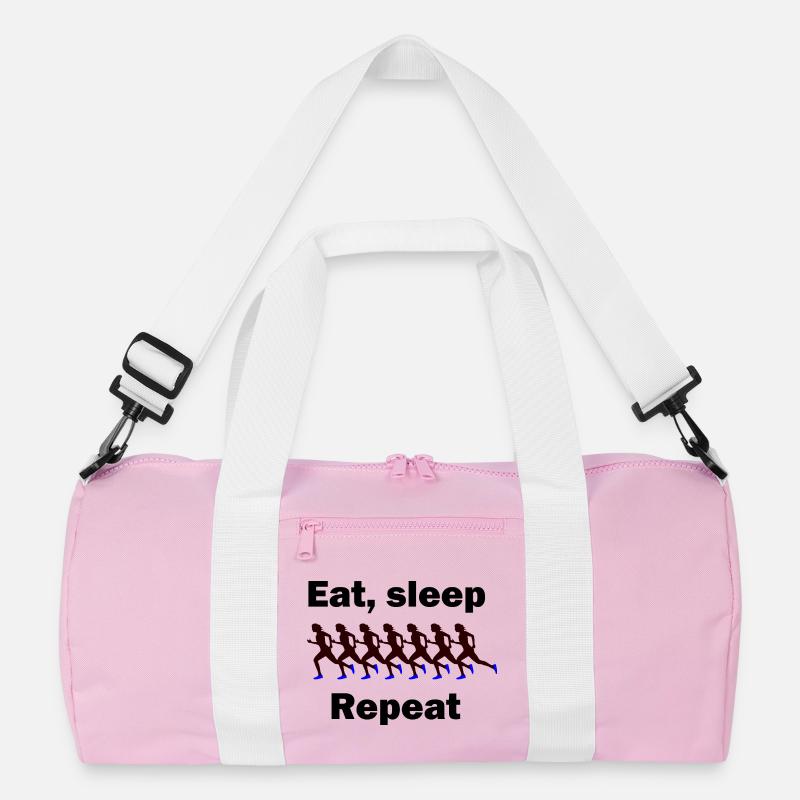 Läufer und Jogger - Recycelte Duffel Bag - Rosa/Weiß