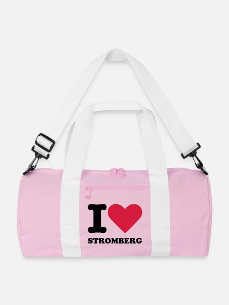 Stromberg Mit Spruch I Love Stromberg - Recycelte Duffle Bag - Rosa/Weiß