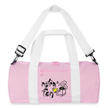 Retro Fan - Recycled Duffel Bag - pink/white - Front