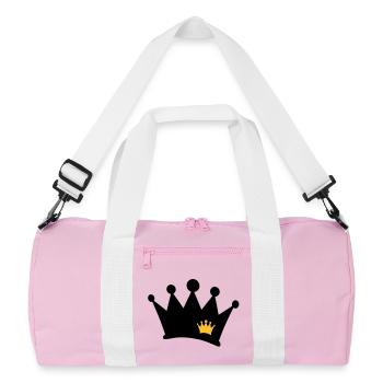 Couronne - Sac de sport recyclé - rose/blanc - Devant