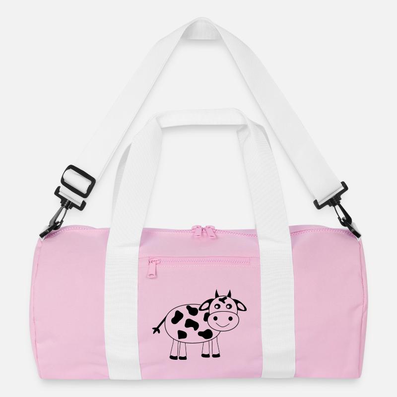 Kuh schwarz Comic Recycelte Duffel Bag