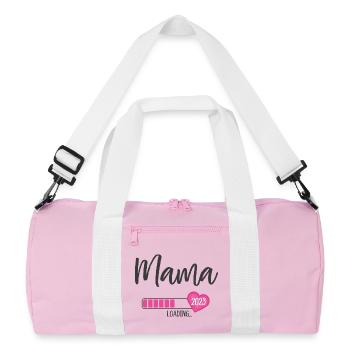 Mama Loading 2023 Herz Mädchen Rosa Werdende Mama - Recycelte Duffel Bag - Rosa/Weiß - Vorne
