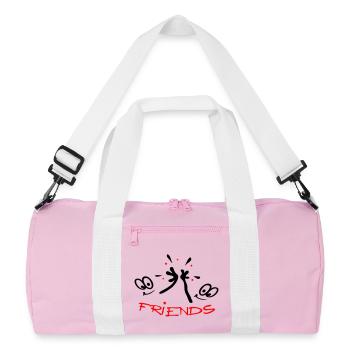 Freunde, Amis, Bande dessinée - Sac de sport recyclé - rose/blanc - Devant
