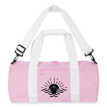 Sonnenuntergang Seeurne - Recycelte Duffel Bag - Rosa/Weiß - Vorne