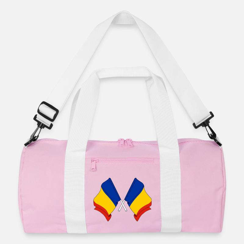 Deux drapeaux Drapeau de la Roumanie, drapeau horizontal m Sac de sport recyclé