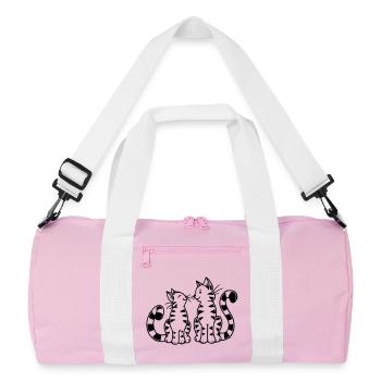 Chaton de dessin animé - Sac de sport recyclé - rose/blanc - Devant