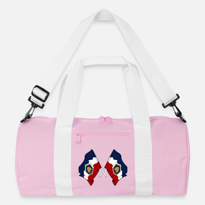 Two flags crossed Utah Recycled Duffel Bag