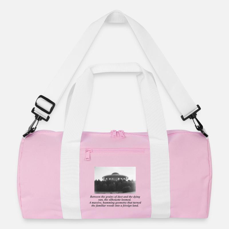 Die Silhouette, die sich abzeichnet - Recycelte Duffel Bag - Rosa/Weiß