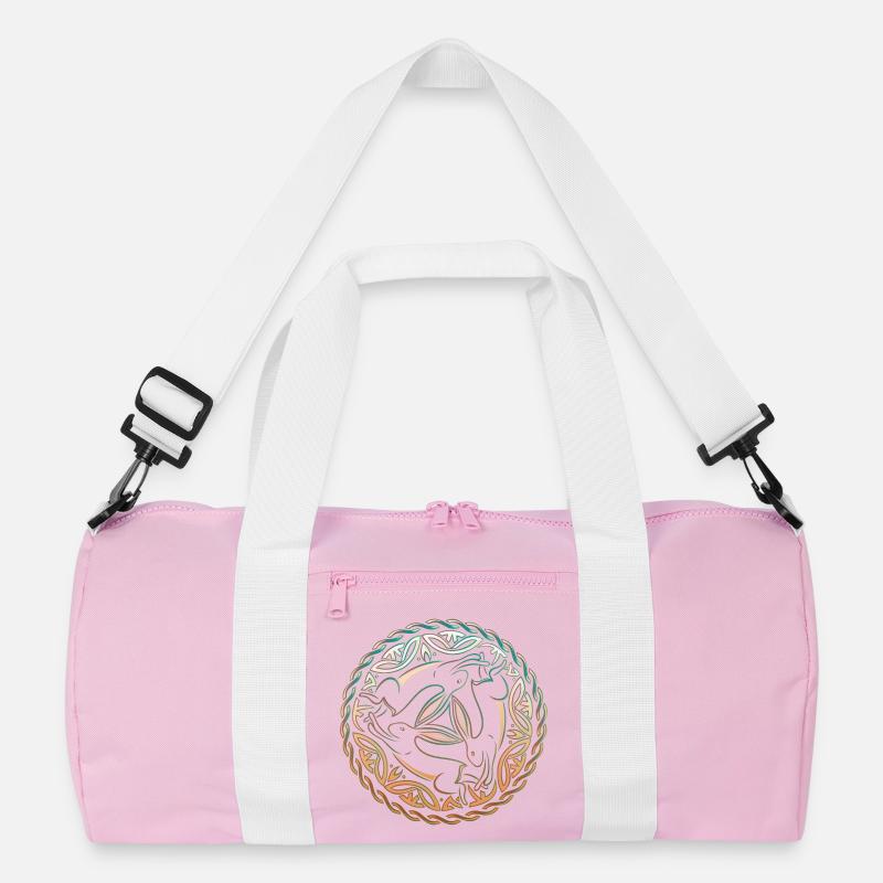 Three Rabbits Three Picture Easter Recycled Duffel Bag