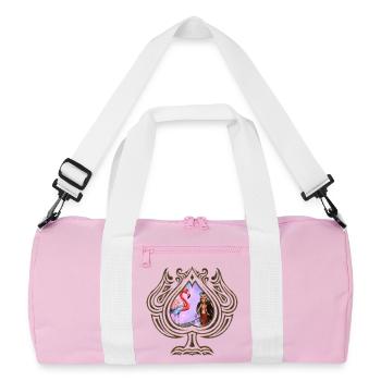 Little Mermaid and Flemish coming out of a book. - Recycled Duffel Bag - pink/white - Front