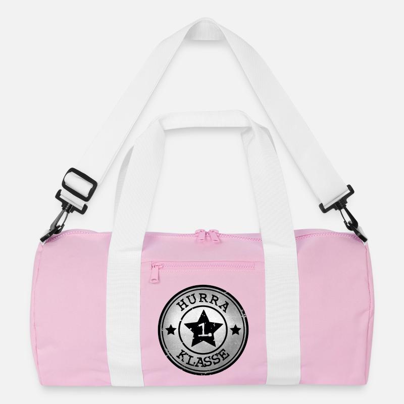 Hooray 1st Class - Star Emblem - Silver Black Recycled Duffel Bag