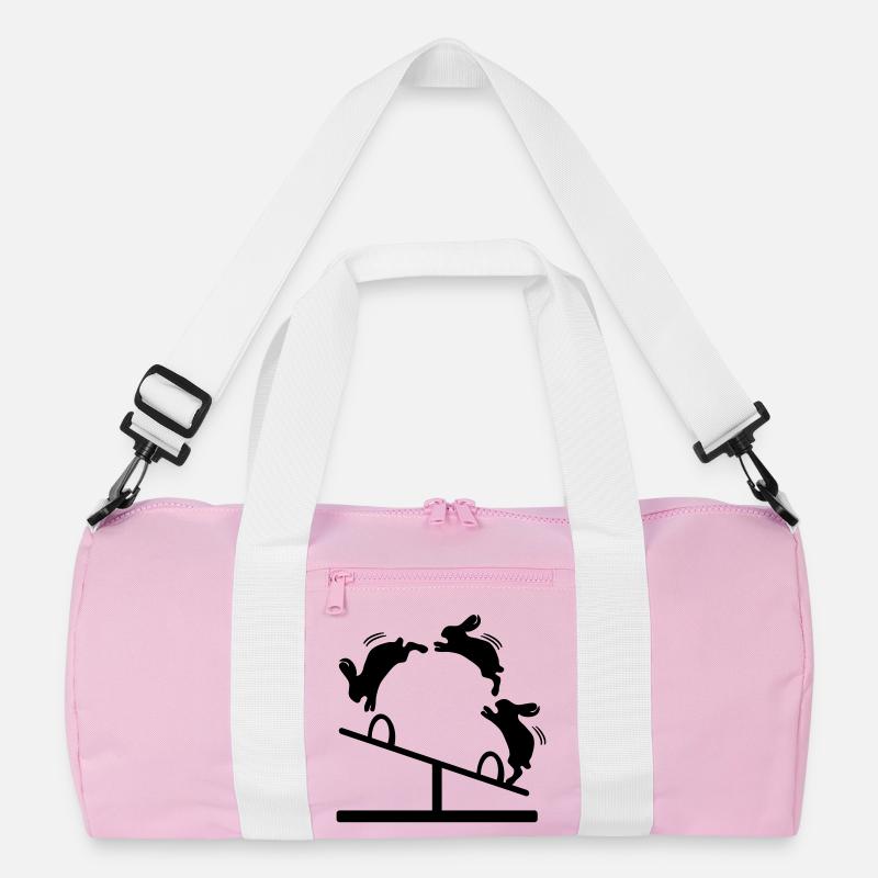 OSTERHASEN SPRINGEN HASEN SCHAUKEL Recycelte Duffel Bag