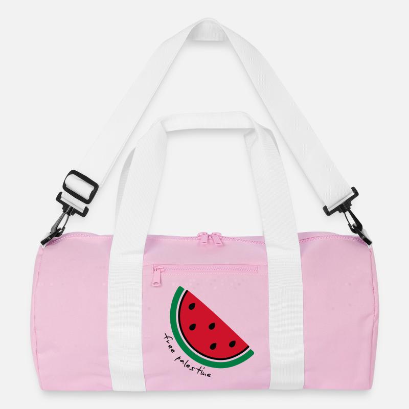 Wassermelonenscheibe Pop Art - Recycelte Duffel Bag - Rosa/Weiß