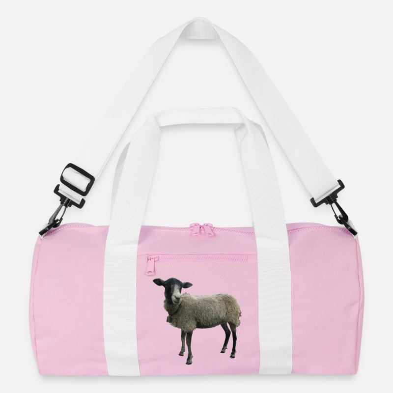 Schaf - Recycelte Duffel Bag - Rosa/Weiß