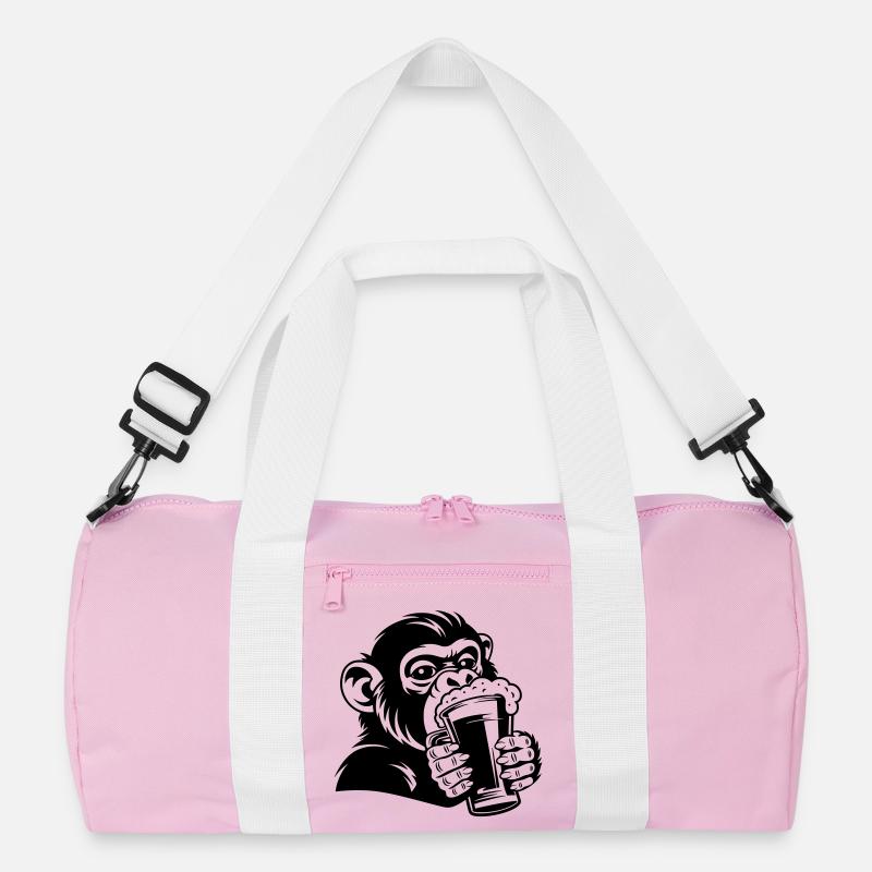 Casual Monkey with Drink Recycled Duffel Bag