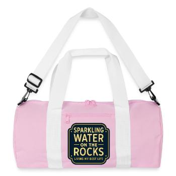 Eau pétillante sur rochers, néon - Sac de sport recyclé - rose/blanc - Devant