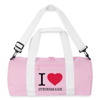 I LOVE STEIERMARK Austria Österreich - Sac de sport recyclé - rose/blanc - Devant