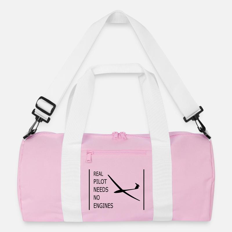 Segelflugzeug - Recycelte Duffel Bag - Rosa/Weiß
