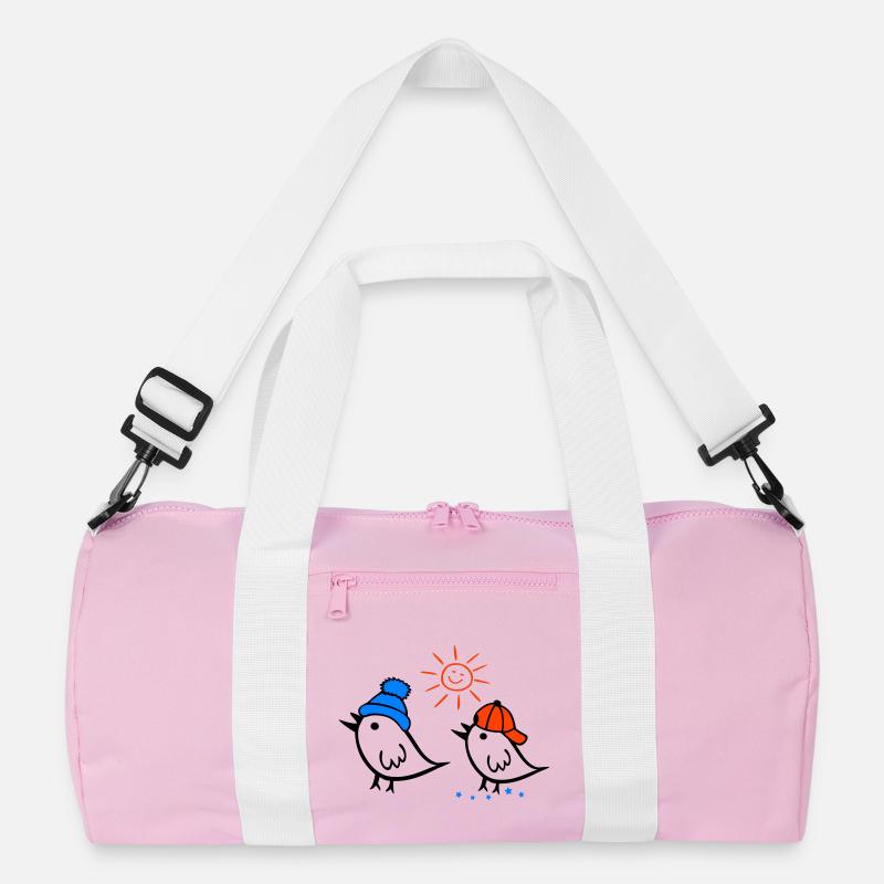 Spatz, Sonne, Frühling Recycelte Duffel Bag