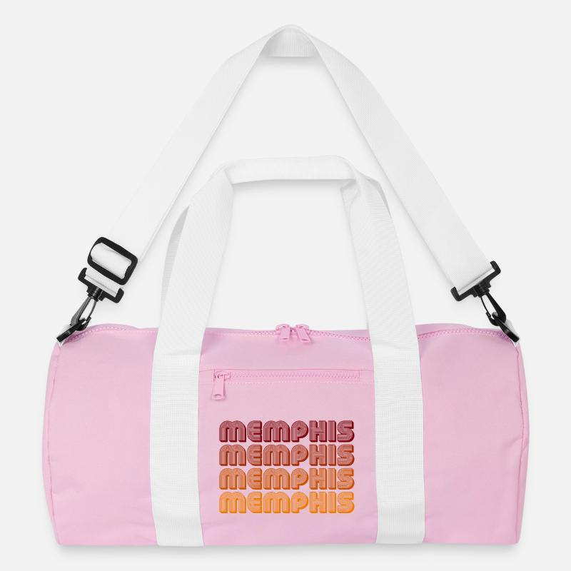 Memphis Gradient Text Repeat Recycelte Duffel Bag