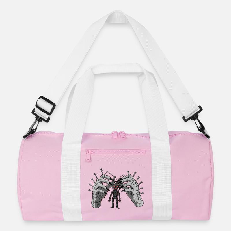 Demonic Hands Puppet Show Horror Gothic Recycled Duffel Bag