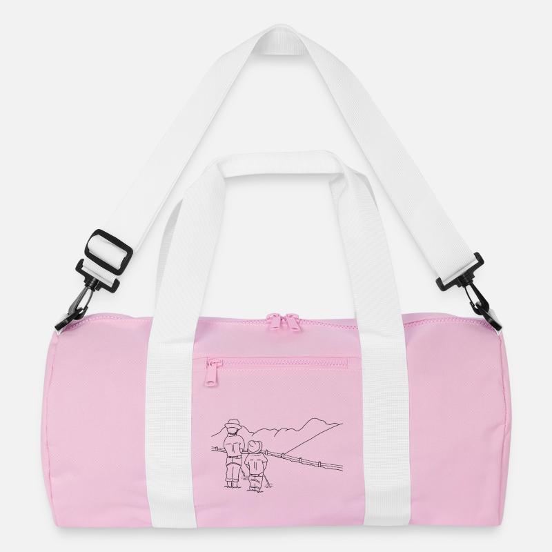 Bieslnde Buam - Recycelte Duffel Bag - Rosa/Weiß