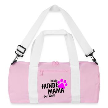 beste Hundemama der Welt - Recycelte Duffel Bag - Rosa/Weiß - Vorne