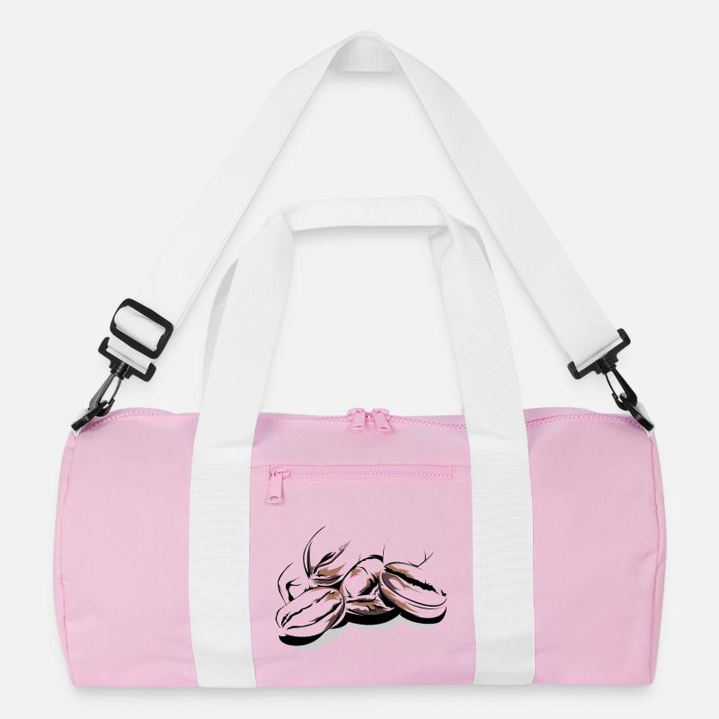 Kaffeebohnen Cafe Illustration Logo Kaffeezeit Recycelte Duffel Bag