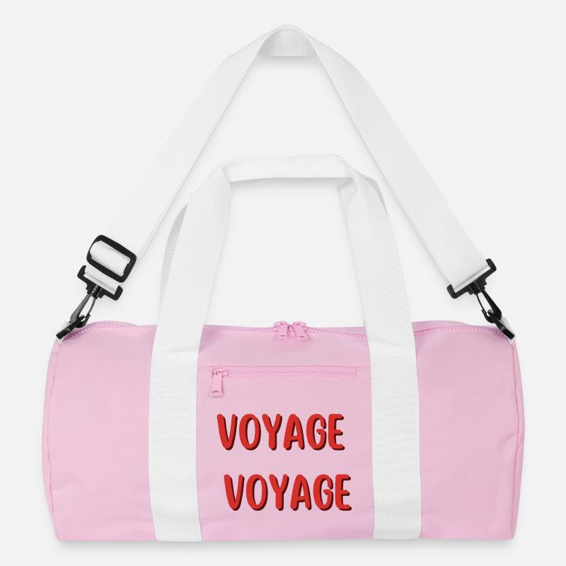 Reisen - Recycelte Duffel Bag - Rosa/Weiß