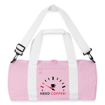 Need Coffee 2 - Recycled Duffel Bag - pink/white - Front