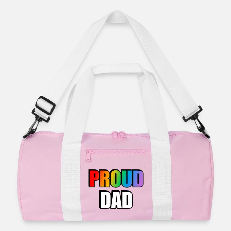 Rainbow Pride Dad Design Recycled Duffel Bag
