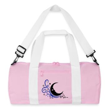 Symbole mystique de la lune et des étoiles - Sac de sport recyclé - rose/blanc - Devant