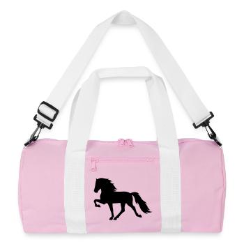 Tölter Cheval islandais - Sac de sport recyclé - rose/blanc - Devant