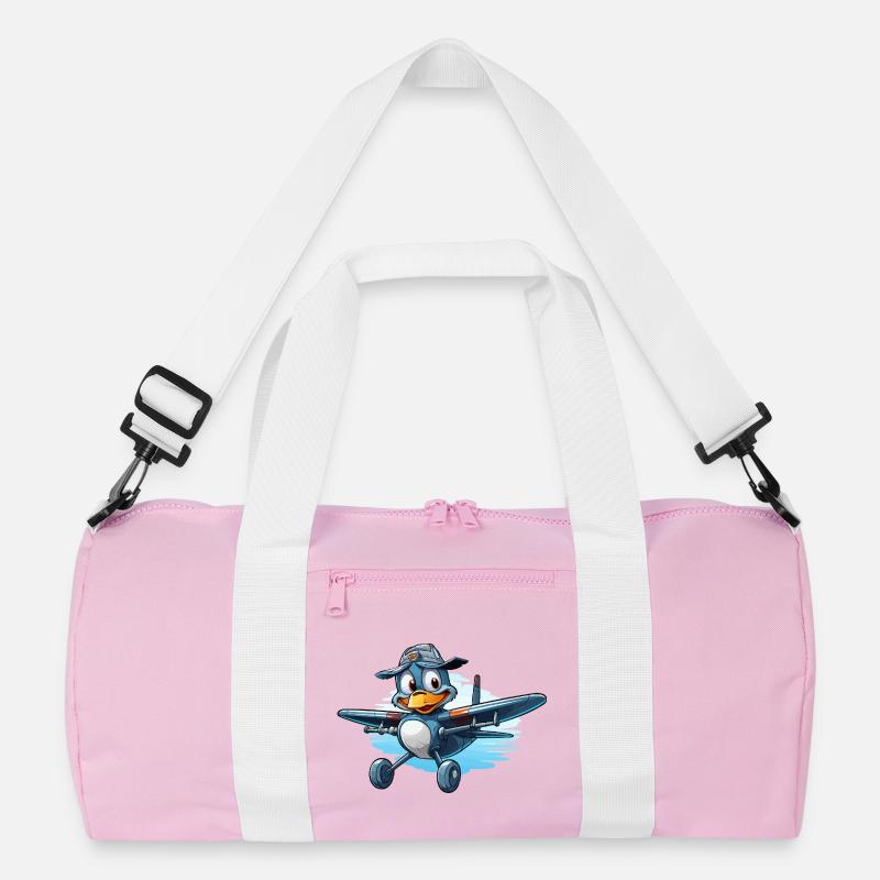 Pinguin Pilot im Luftflugzeug Recycelte Duffel Bag