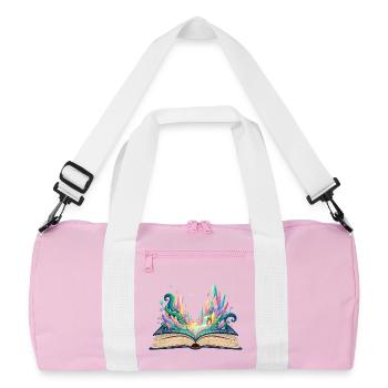 Le Monde des Rêves s’éveille à partir des pages de livres Livre fantastique - Sac de sport recyclé - rose/blanc - Devant