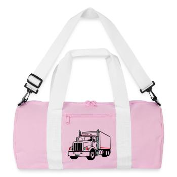 Lkw - Recycelte Duffel Bag - Rosa/Weiß - Vorne