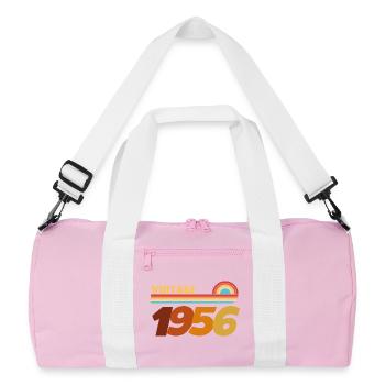 70 Years 1956 Rock Style T-Shirt - Recycled Duffel Bag - pink/white - Front