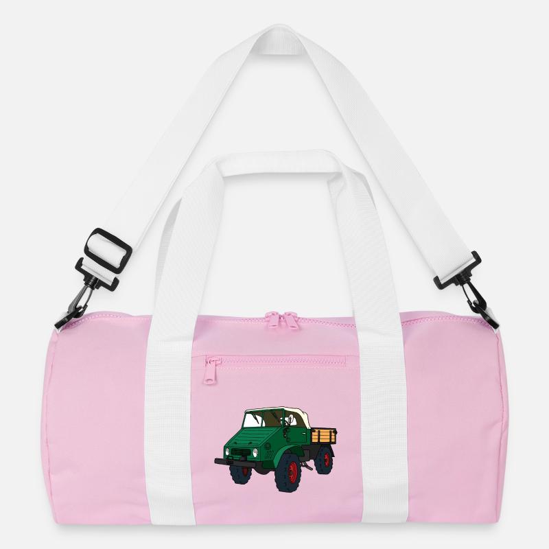 Mog 401 - Recycelte Duffel Bag - Rosa/Weiß