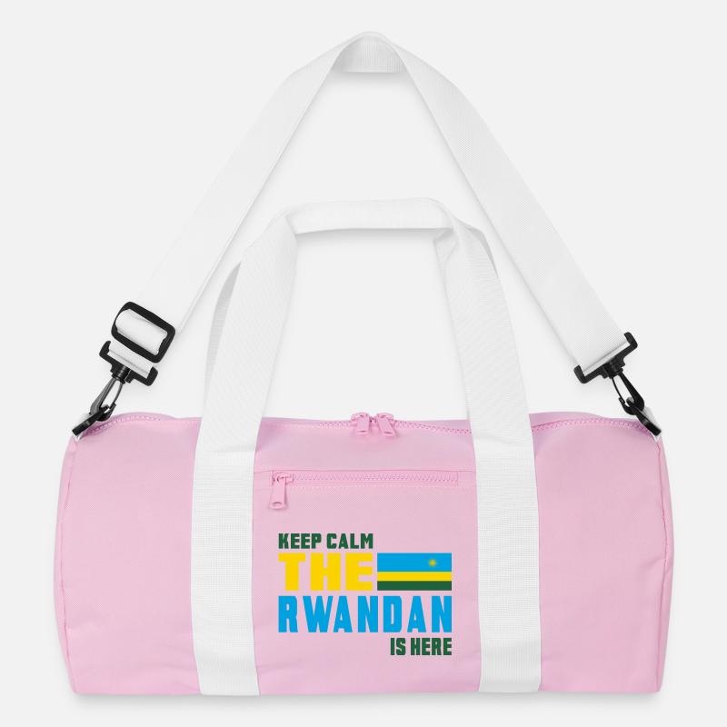 Keep Calm Ruanda Flaggen Design Recycelte Duffel Bag