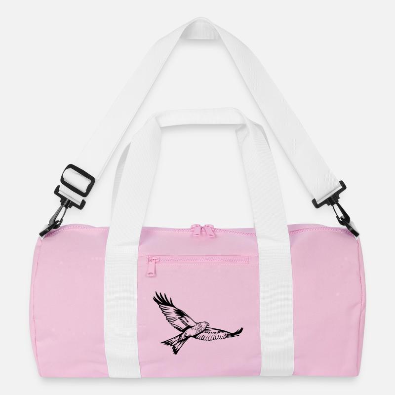 Rotmilan - Recycelte Duffel Bag - Rosa/Weiß