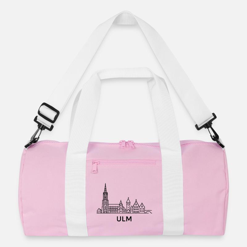 Ulm - Recycelte Duffel Bag - Rosa/Weiß