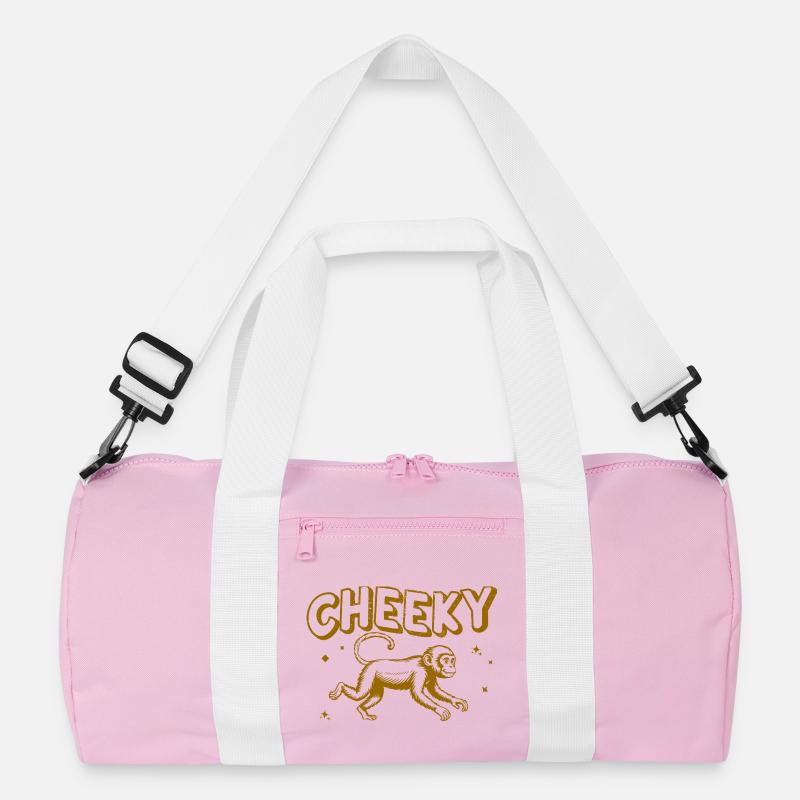 Playful Cheeky Monkey Illustration Recycled Duffel Bag