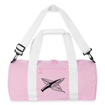 Bushcraft : motif couteau et lame, pour l’outdoor entho - Sac de sport recyclé - rose/blanc - Devant