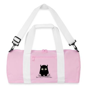 Œil de nuit minimaliste - Sac de sport recyclé - rose/blanc - Devant
